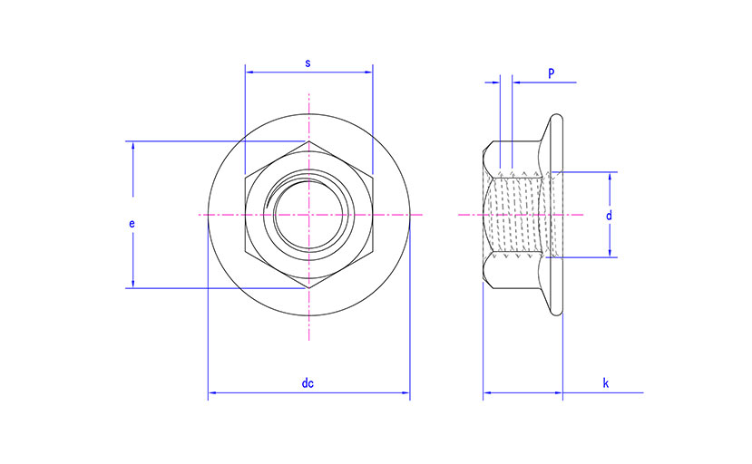 ASME B 18.2.2 Automotive Flange Nuts