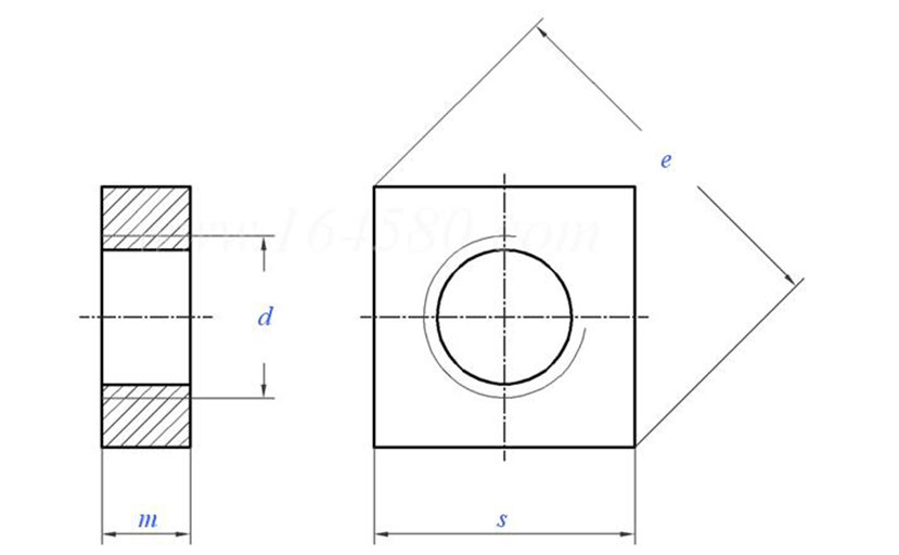 Square Nuts DIN 562