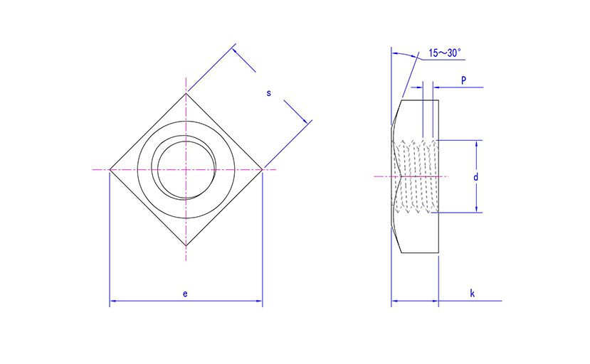 Square Nut DIN 557