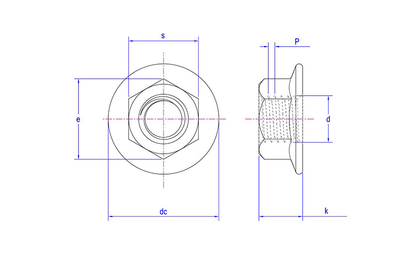 DIN 6923 Hex Flange Nut