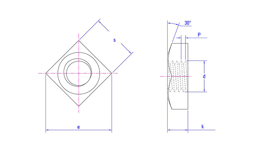 JIS B 1163 Square Nuts