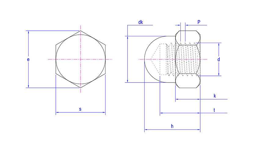 JIS B 1183 Dome Head Nuts