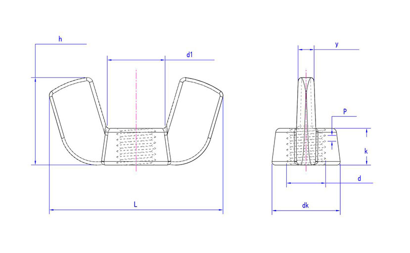 Butterfly Wing Nuts ASME B 18.6.9