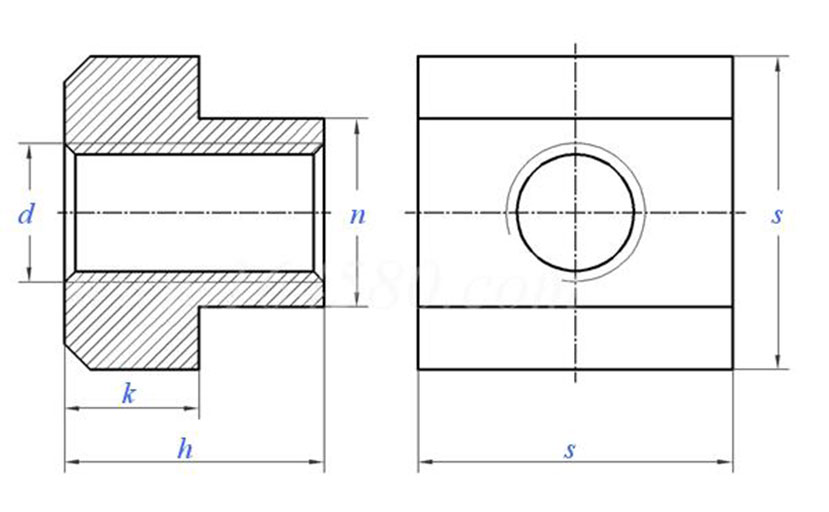 Tee Nut Bolt UNI 5531