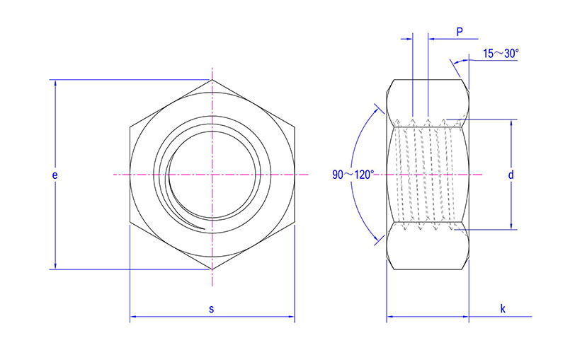 Hex Nut BS 4190