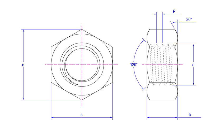 UNI 5587 Hex Nut